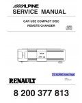 Сервисная инструкция Alpine RENAULT 8-200-377-813