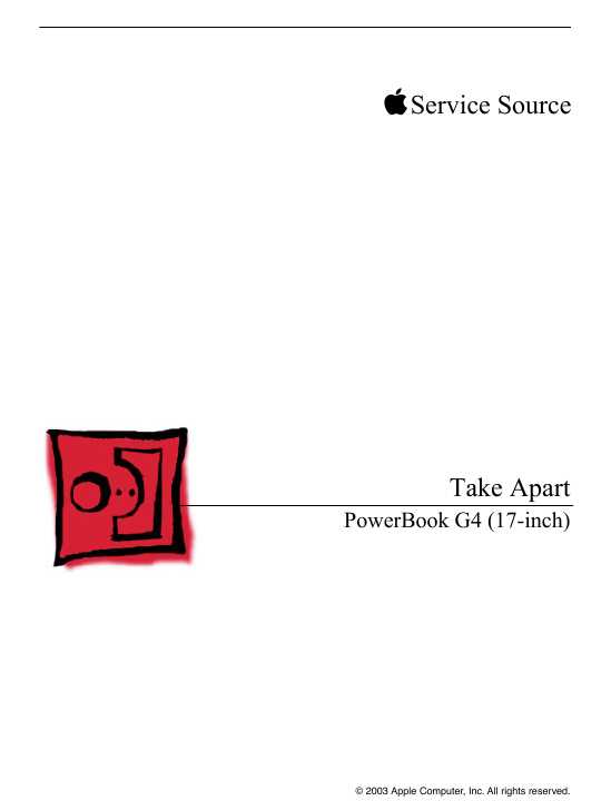 Сервисная инструкция Apple PowerBook G4 17