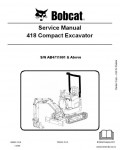 Сервисная инструкция BOBCAT 418, 10-10