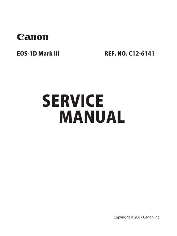 Сервисная инструкция Canon EOS-1D-MARK-III