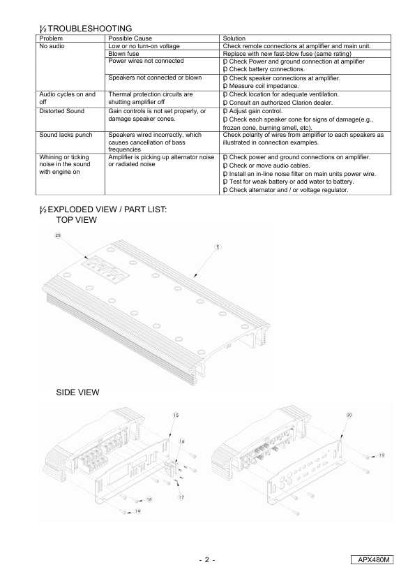 Сервисная инструкция Clarion APX480M