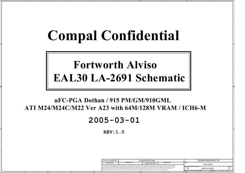 Схема Compal LA-2691 EAL30