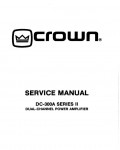 Сервисная инструкция Crown DC-300AII