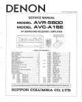 Сервисная инструкция Denon AVR-5800