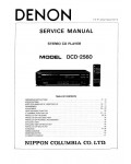 Сервисная инструкция Denon DCD-2560