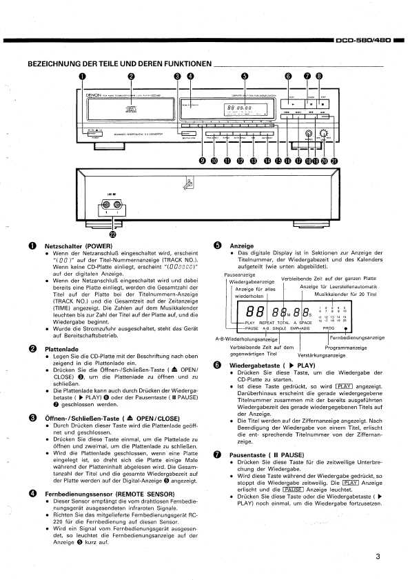 Сервисная инструкция Denon DCD-480, DCD-580