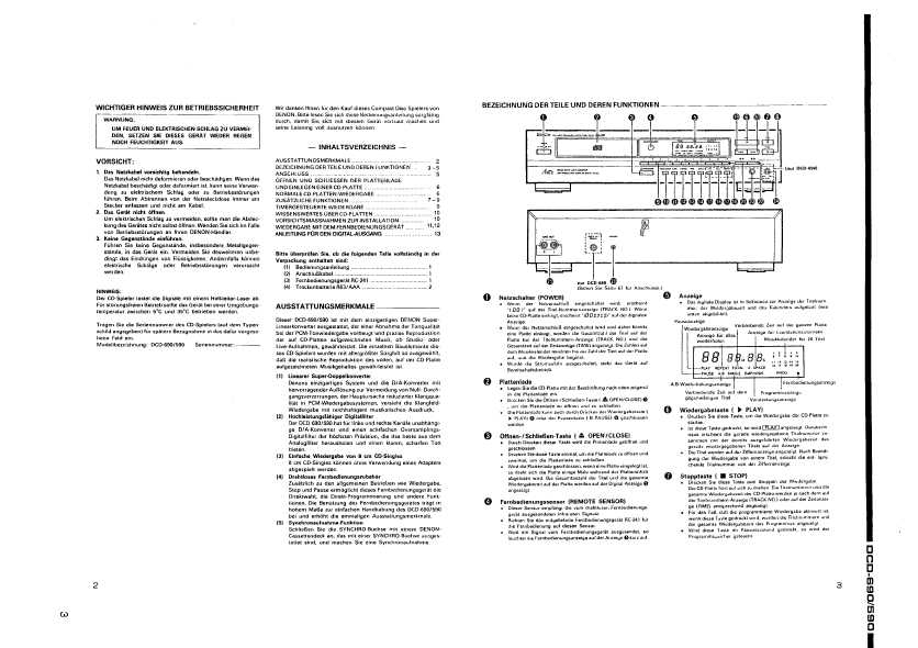 Сервисная инструкция Denon DCD-590, DCD-690 DE