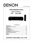 Сервисная инструкция Denon DCD-960 DE