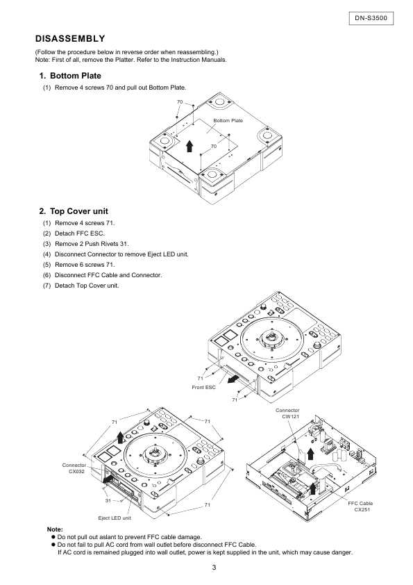 Сервисная инструкция Denon DN-S3500