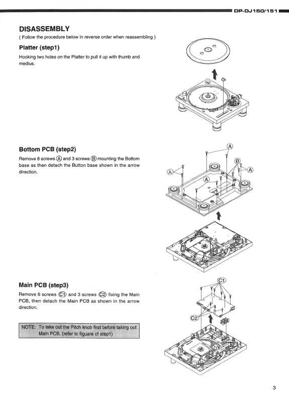 Сервисная инструкция Denon DP-DJ150, DP-DJ151
