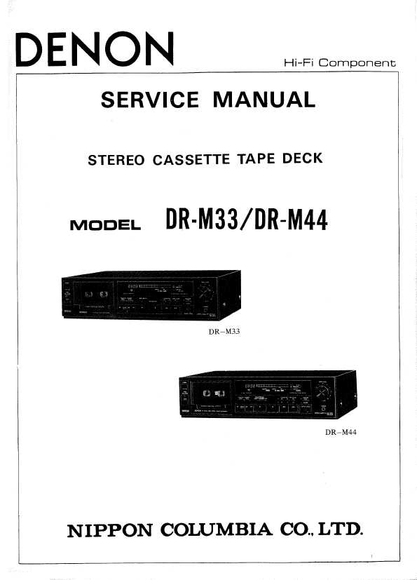 Denon Dra 825R Service Manual