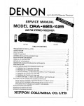 Сервисная инструкция Denon DRA-635R, DRA-835R, DRA-1035R