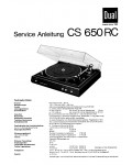 Сервисная инструкция Dual CS-650RC (de)