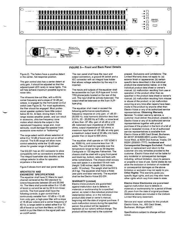 Сервисная инструкция Electro-Voice EQ-231