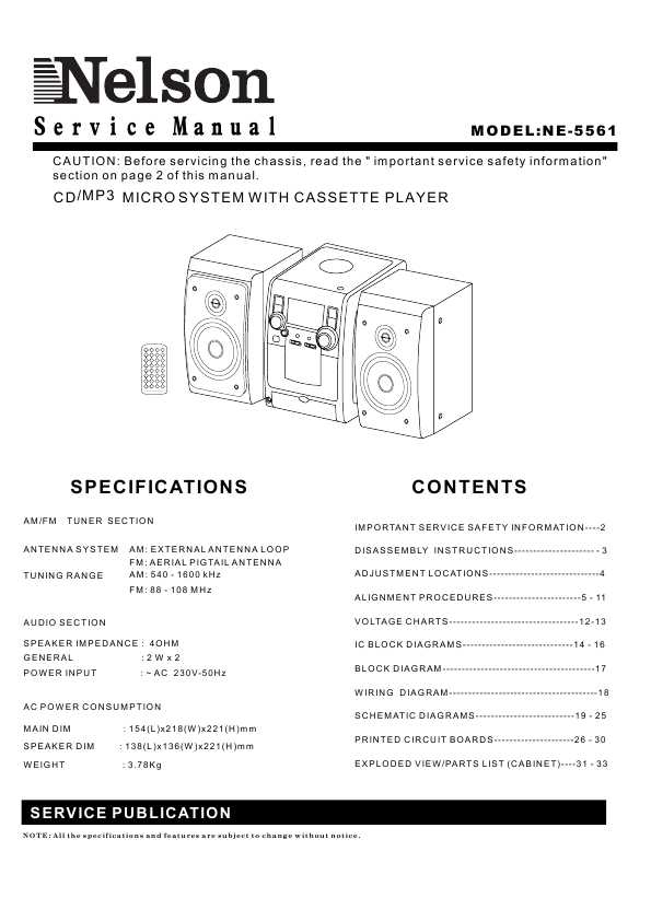 Сервисная инструкция Elenberg MC-4015MP3