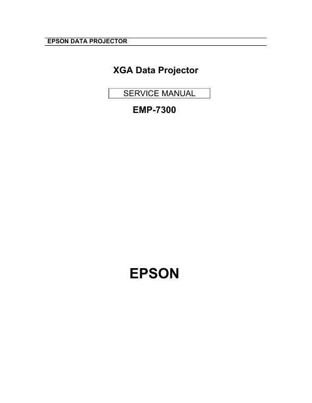 Сервисная инструкция Epson EMP-7300