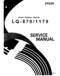 Сервисная инструкция Epson LQ-870, LQ-1170