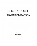 Сервисная инструкция Epson LX-810, LX-850