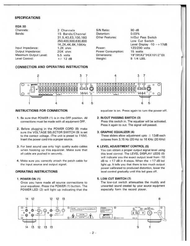 Сервисная инструкция Gemini EQ-300