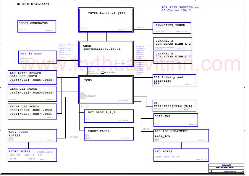 Схема Gigabyte GA-8I865GVMK-775