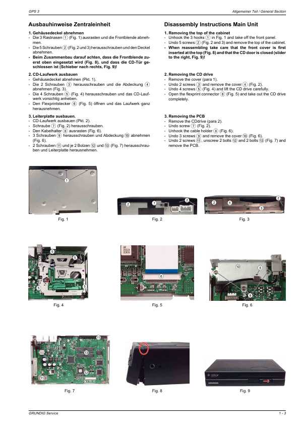 Сервисная инструкция Grundig GPS3