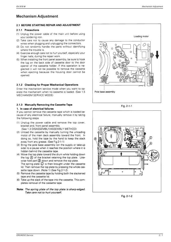 Сервисная инструкция Grundig GV-819M