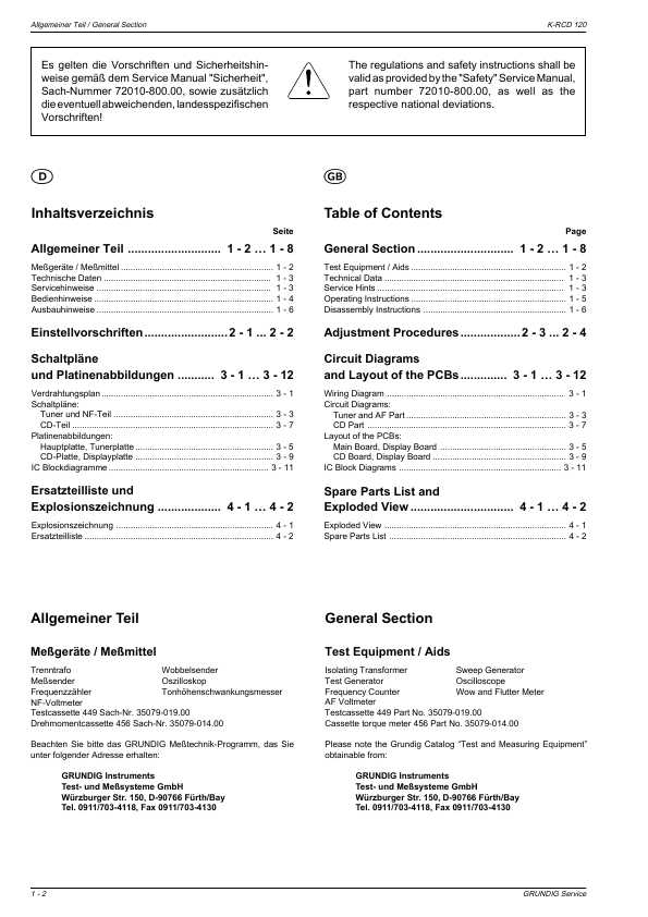 Сервисная инструкция Grundig K-RCD120