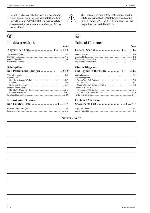 Сервисная инструкция Grundig K-RCD500