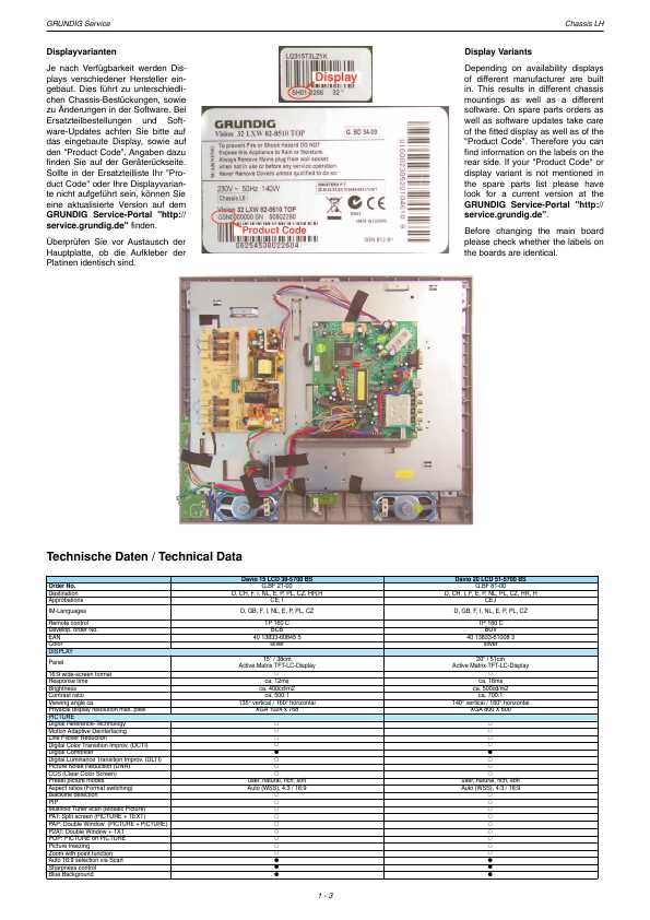 Сервисная инструкция GRUNDIG LCD38-5700BS DAVIO-15