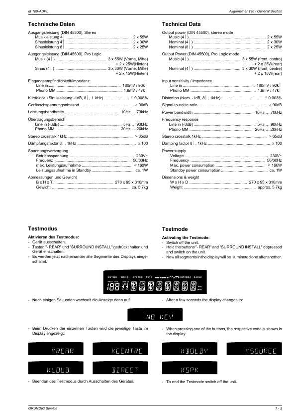 Сервисная инструкция Grundig M-100-ADPL