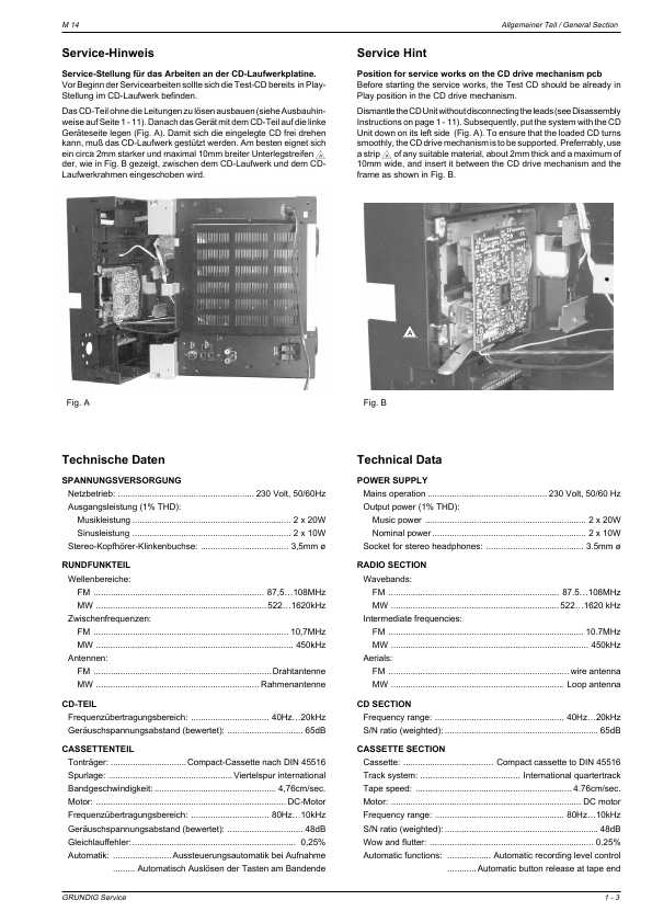 Сервисная инструкция Grundig M14