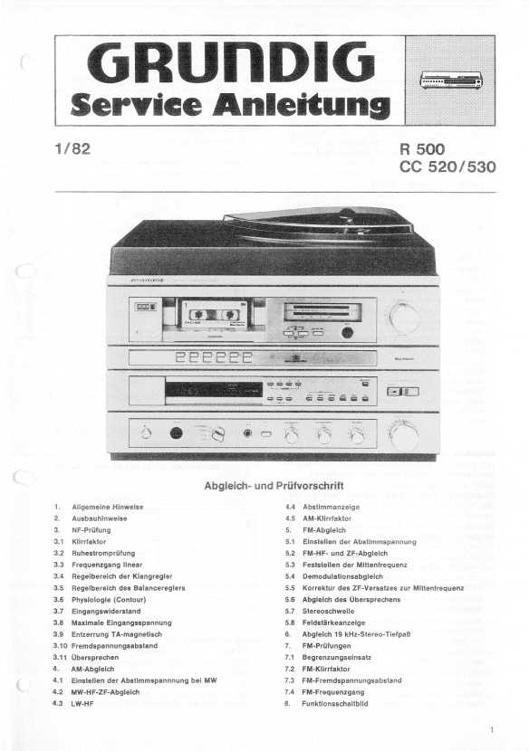 Сервисная инструкция Grundig R500, CC520, CC530