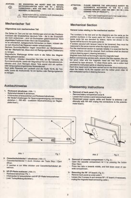 Сервисная инструкция Grundig RR-445, RR-455