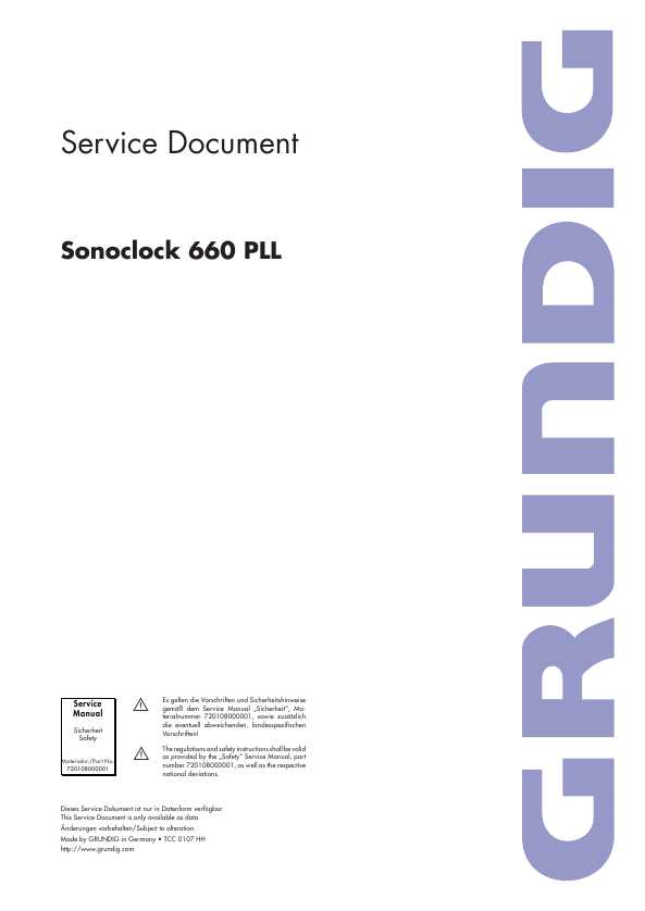 Инструкция Grundig Sonoclock 660Pll