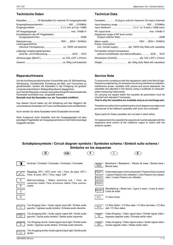 Сервисная инструкция Grundig STC332