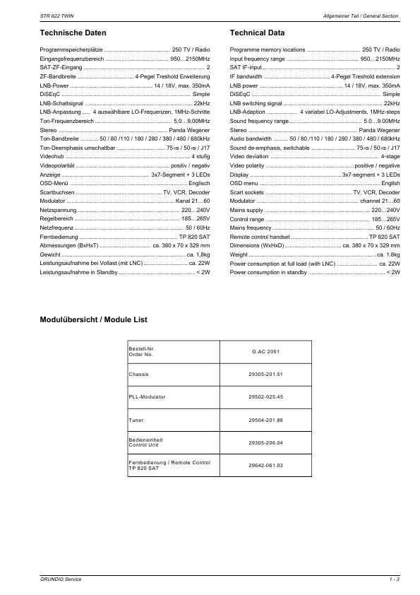 Сервисная инструкция Grundig STR622TWIN