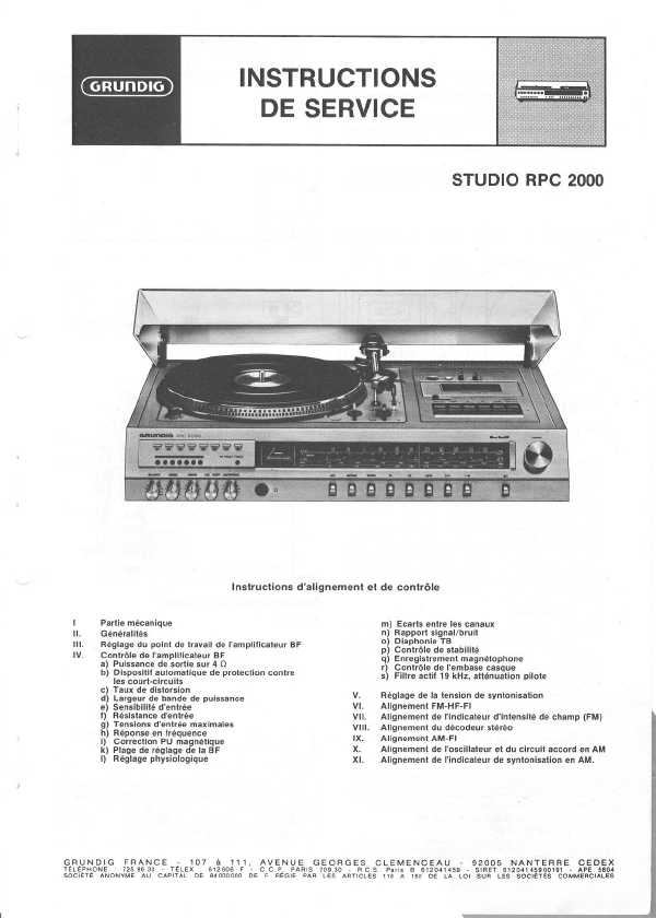 Сервисная инструкция Grundig STUDIO-RPC2000