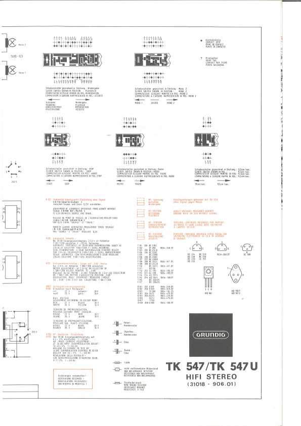 Сервисная инструкция Grundig TK-547 (немецкий язык)