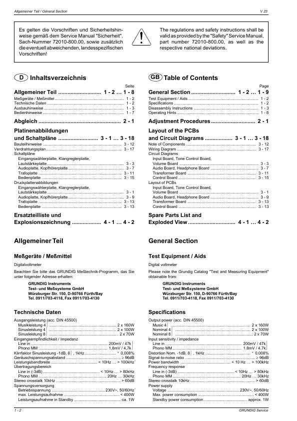 Сервисная инструкция Grundig V23