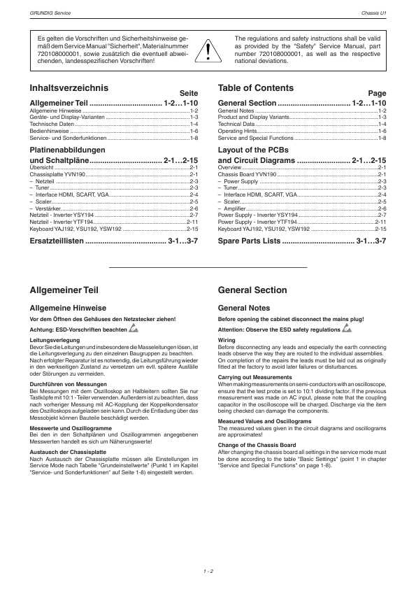 Сервисная инструкция Grundig VISION-2, 16-2920, 22-2920, GBH5222