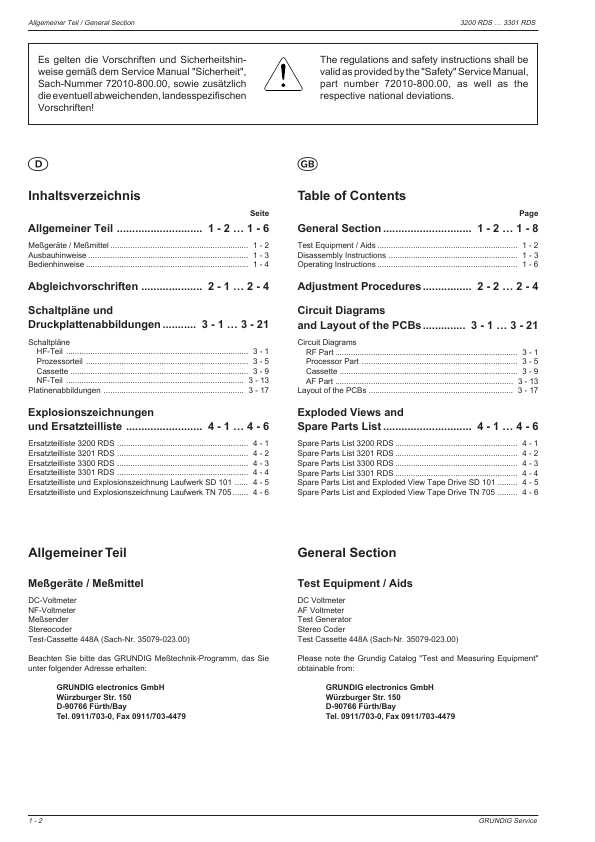 Сервисная инструкция Grundig WKC-3200RDS WKC-3201RDS, WKC-3300RDS, WKC-3301RDS