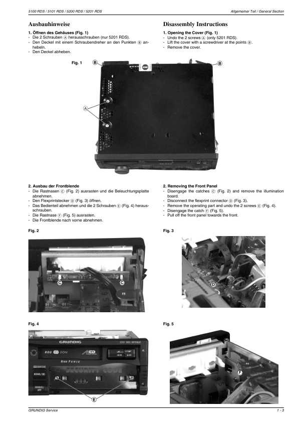 Сервисная инструкция Grundig WKC-5100RDS, WKC-5101RDS, WKC-5200RDS, WKC-5201RDS