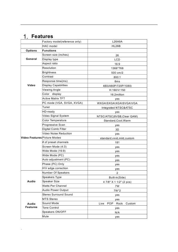 Сервисная инструкция Haier HL26B