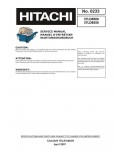 Сервисная инструкция HITACHI 37LD8500, 37LD8550