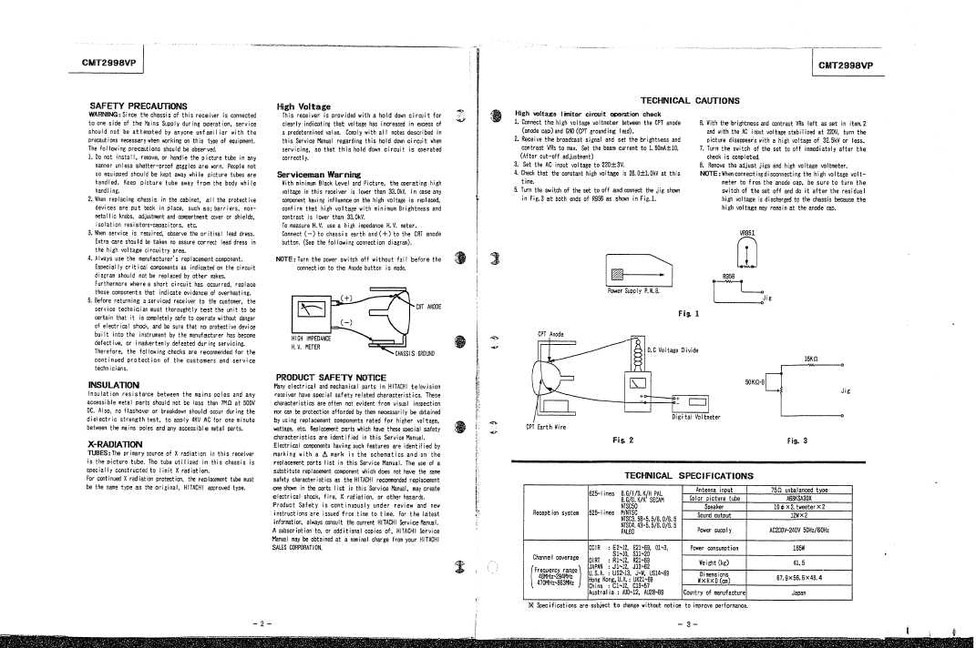 Сервисная инструкция Hitachi CMT2998VP