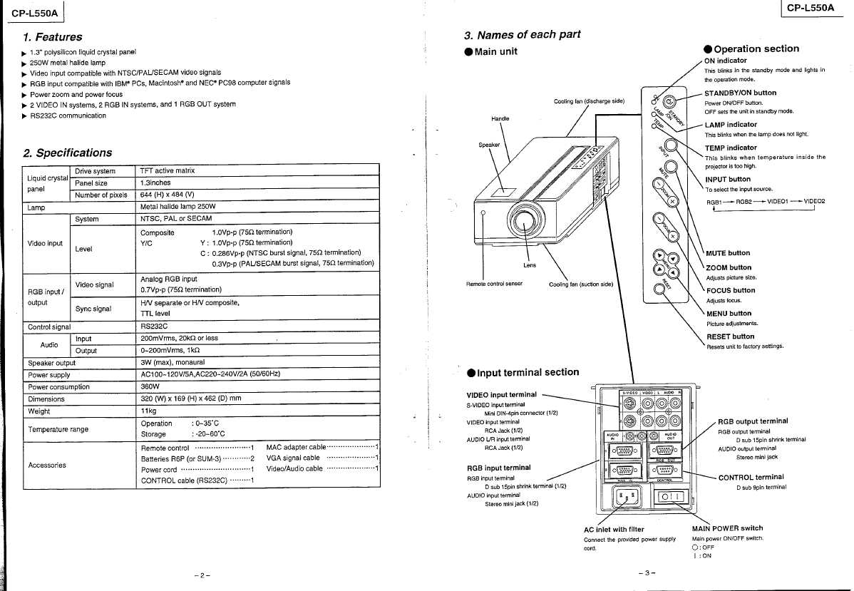 Сервисная инструкция Hitachi CP-L550A