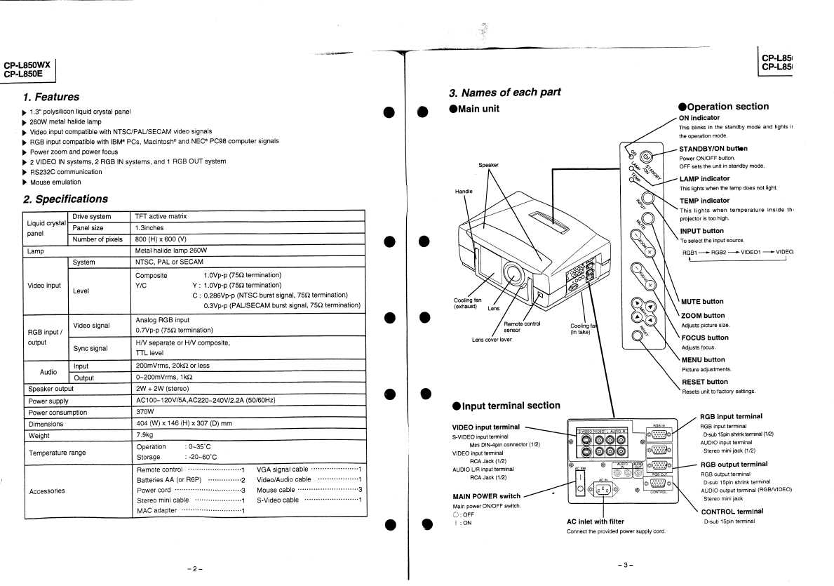 Сервисная инструкция Hitachi CP-L850E