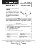 Сервисная инструкция Hitachi CP-RX60Z