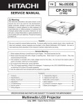 Сервисная инструкция Hitachi CP-S210