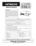 Сервисная инструкция Hitachi CP-S318, CP-X328